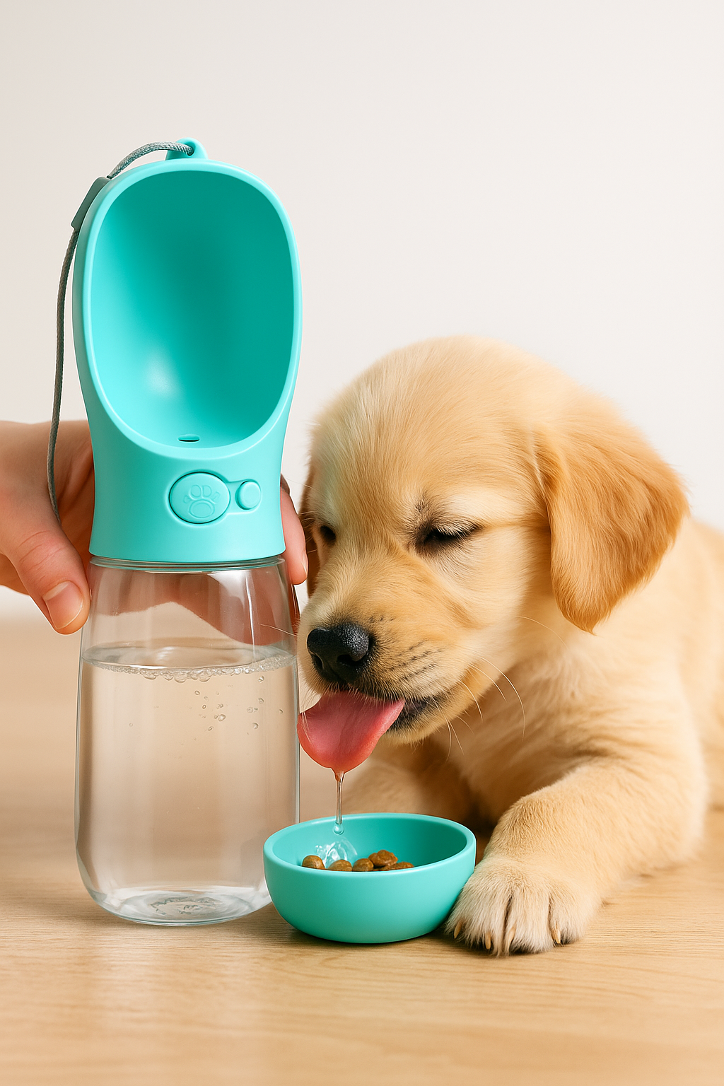 Portable Pet Travel Bottle Water & Food - 2 In 1