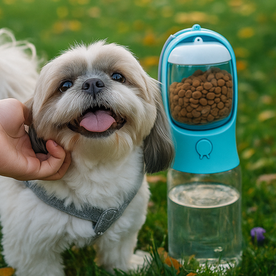 TailsCheer™ Portable Pet Travel Bottle Water & Food