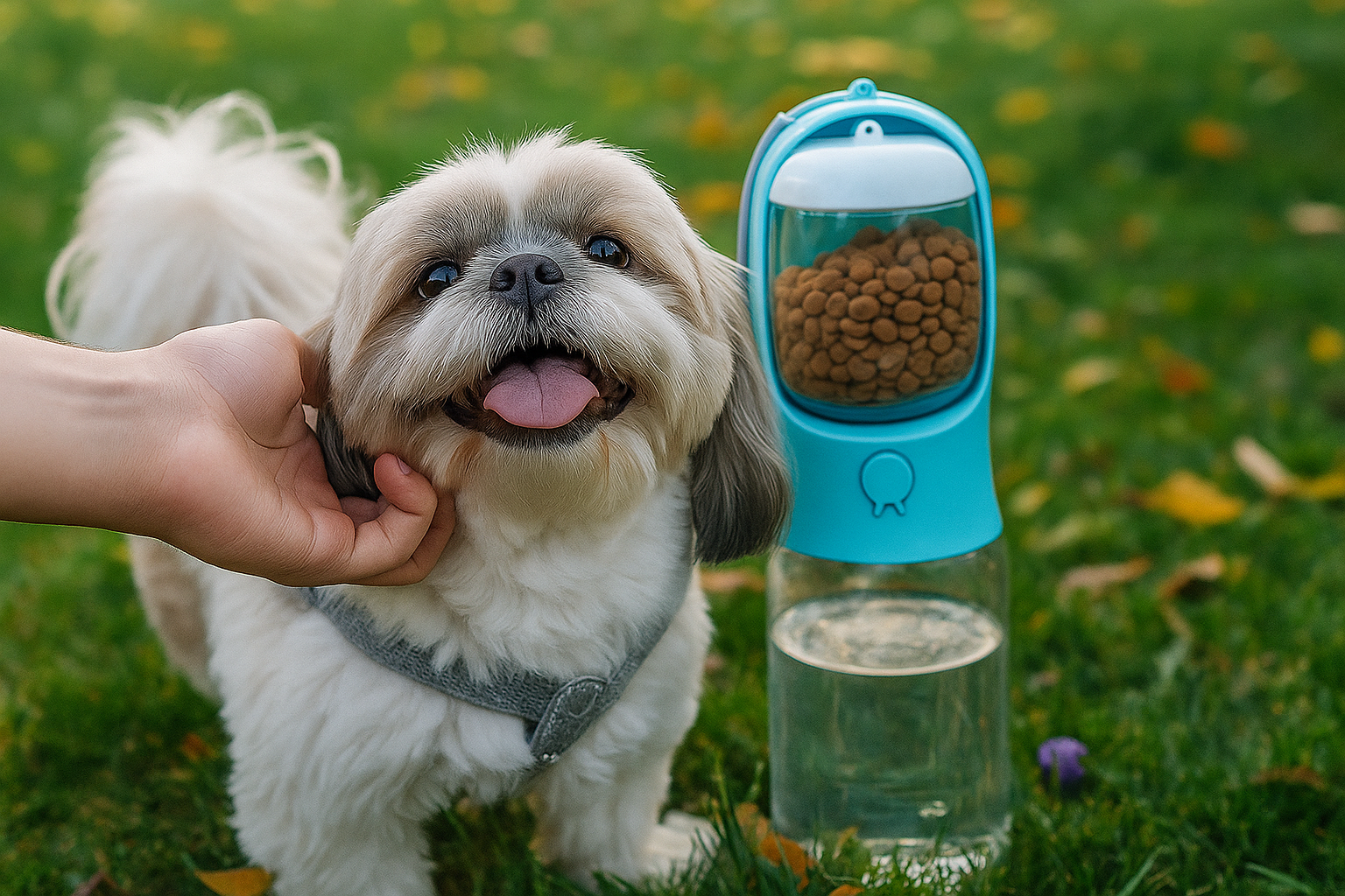 TailsCheer™ Portable Pet Travel Bottle Water & Food